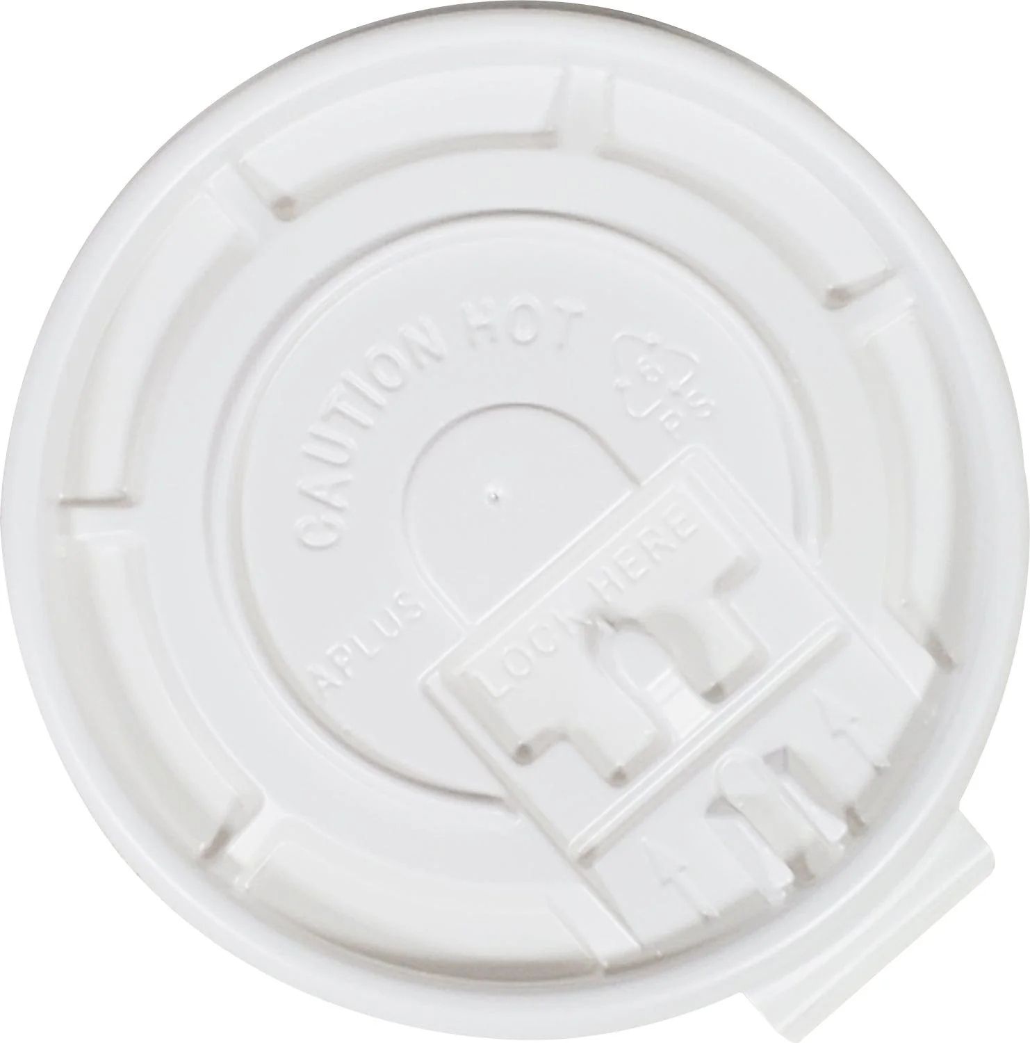 Morning Dew - Tear Back Flat Lid for 10-24 oz Hot Paper Cups - White - 10F-W - Image 2