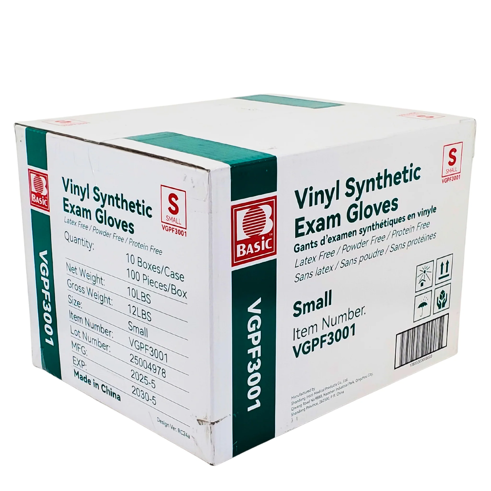 Basic - Vinyl Gloves Exam - Clear - Small - Powder Free - Image 5