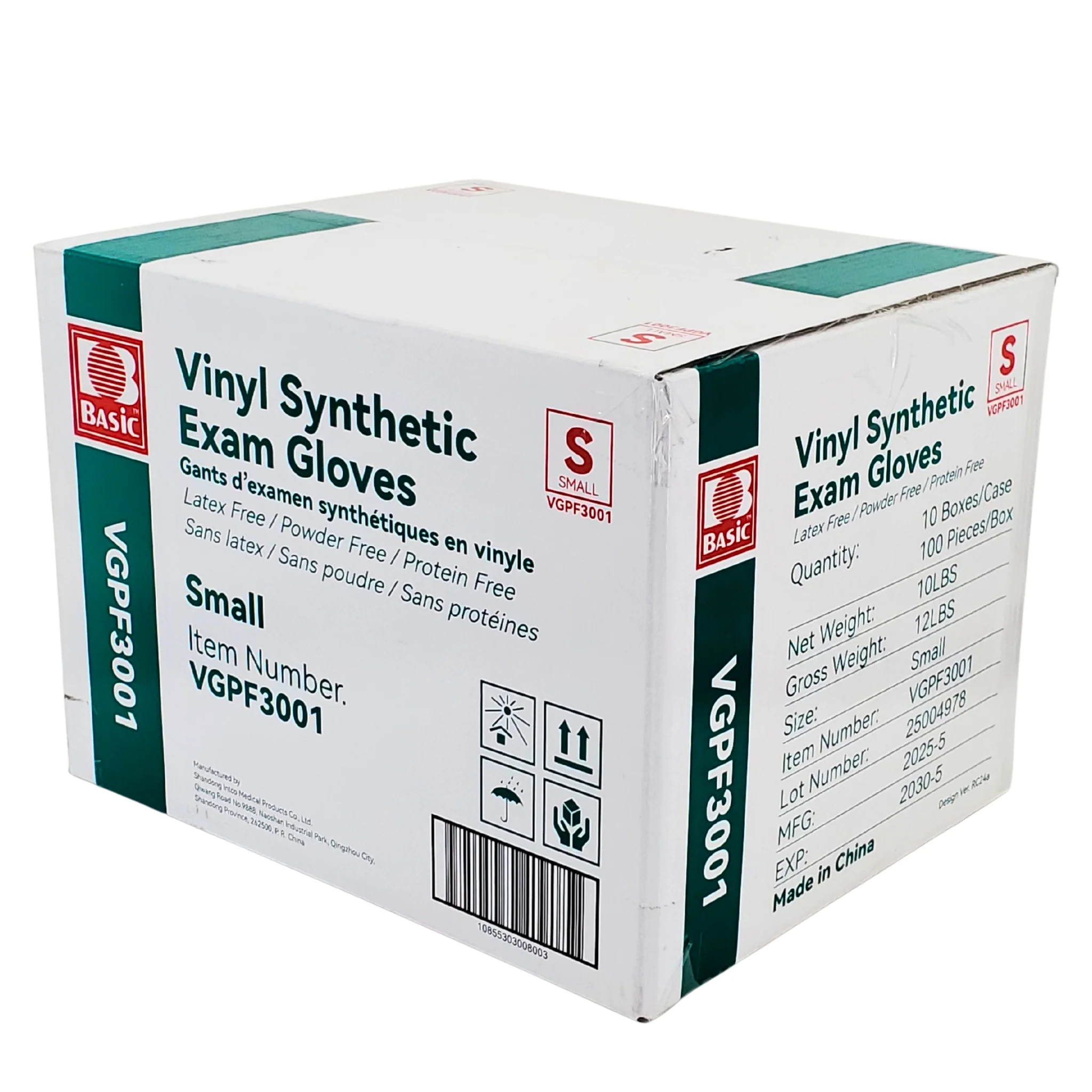 Basic - Vinyl Gloves Exam - Clear - Small - Powder Free - Image 6