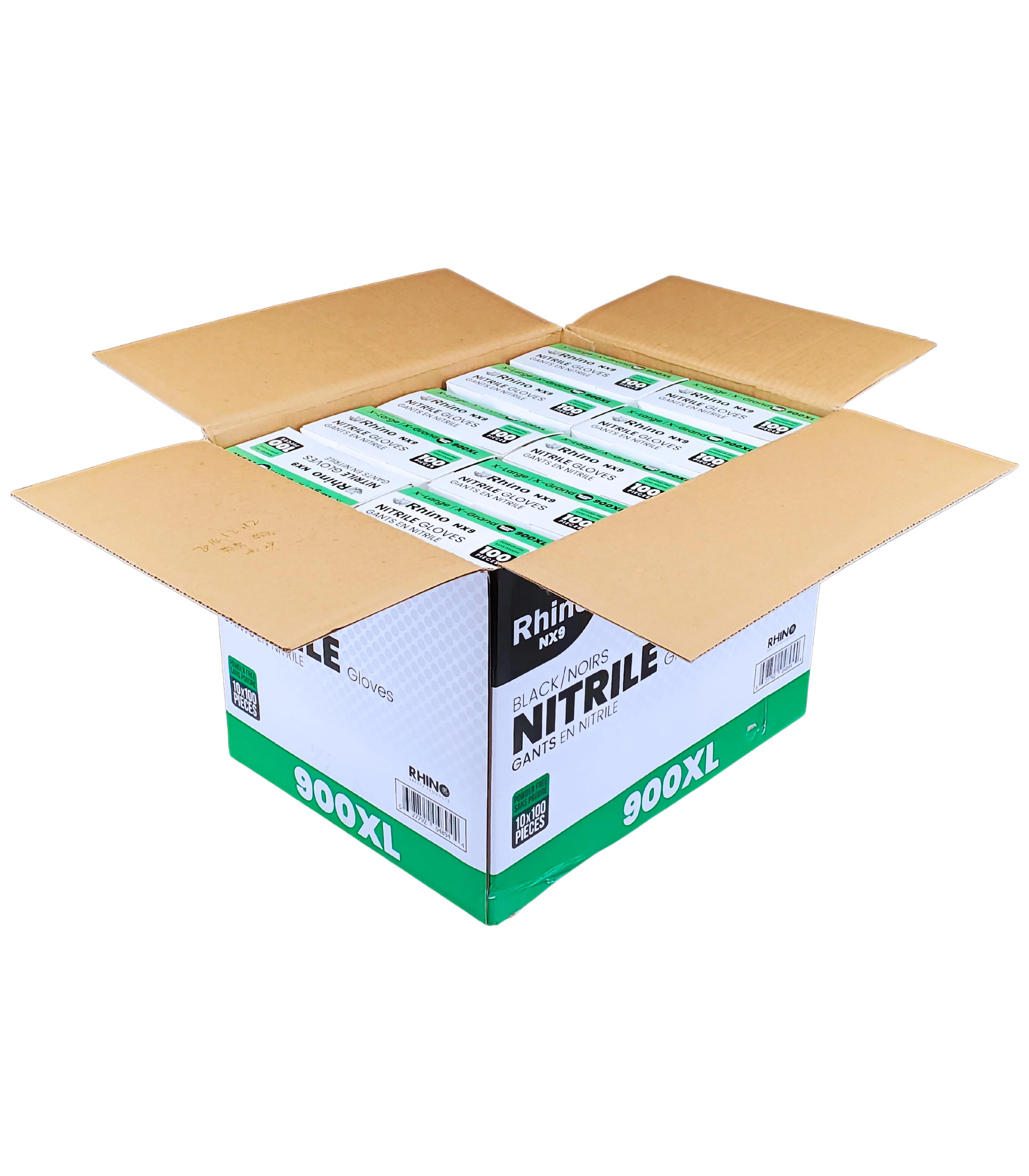 Rhino - NX9 - Black Nitrile Gloves - PF -  Extra Large - 900XL - Image 3