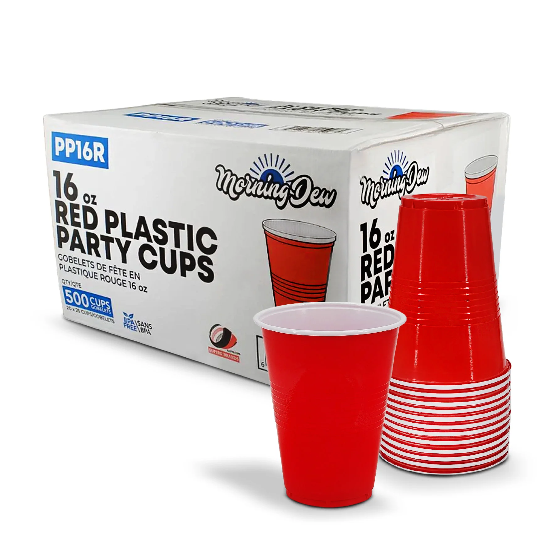 Morning Dew - 16oz - Red Party Cups - PP16R - Image 2