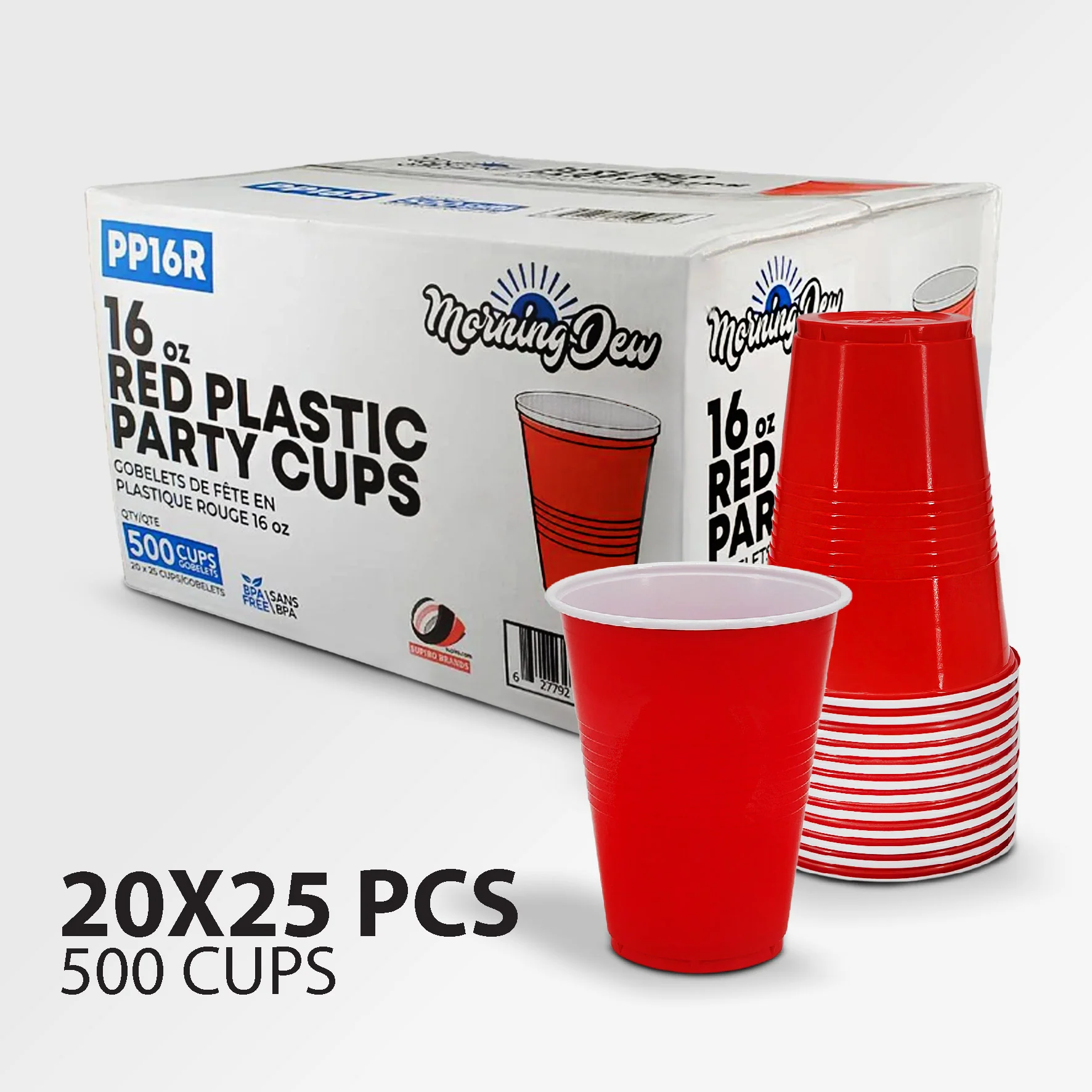 Morning Dew - 16oz - Red Party Cups - PP16R - Image 5