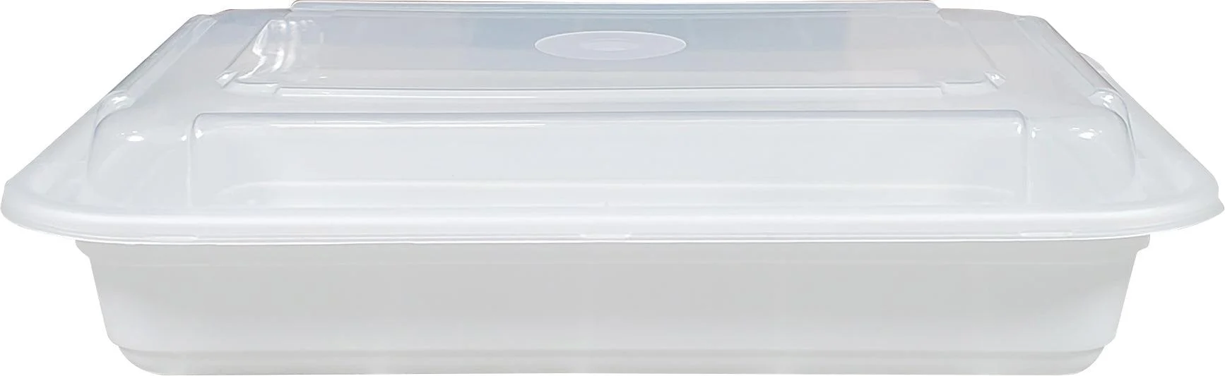 CLR - Pactiv - NC868 - Versa 28oz Rectangular White Combo - Image 2