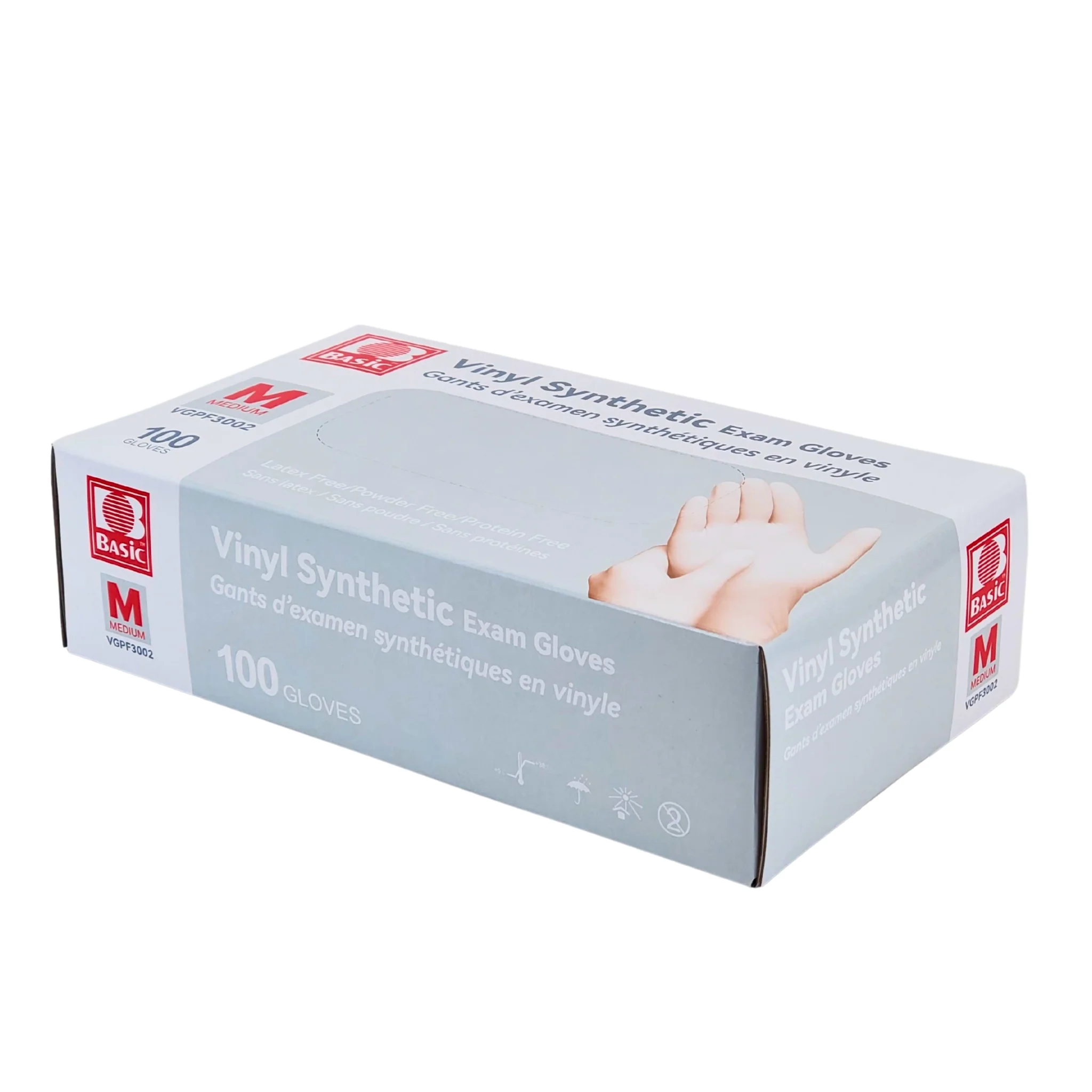 Basic - Vinyl Gloves Exam - Clear - Medium - Powder Free - Image 3