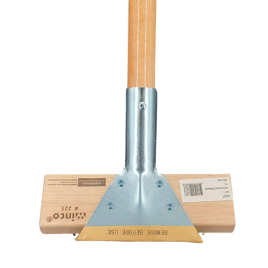 Pizza Oven Scraper, 27" Wood Handle - Image 2