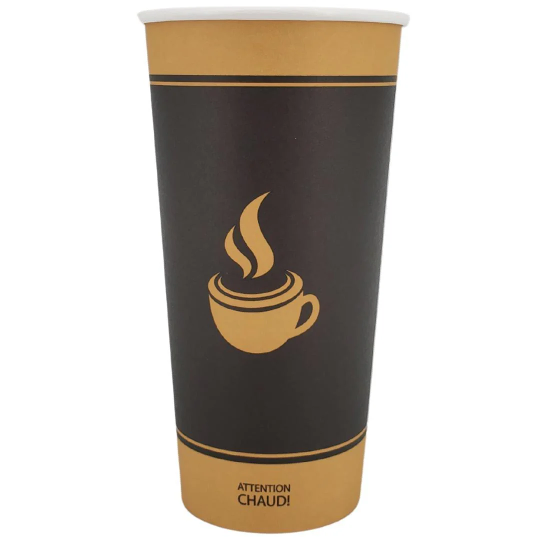 Morning Dew - 20 oz Hot Paper Cups - Ebony Print - H20E - Image 2