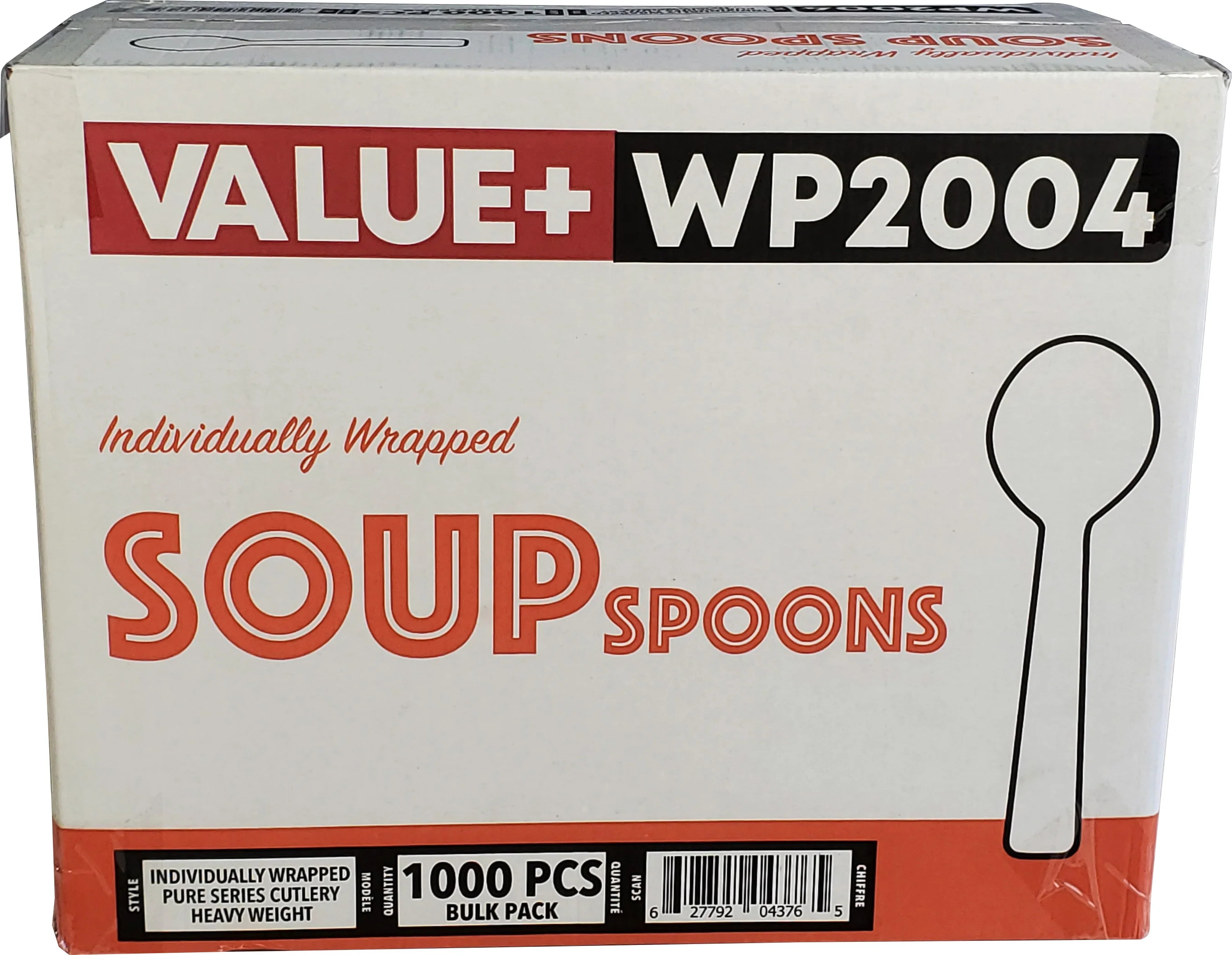 Value+ - Heavy - Plastic Soup Spoons - White - Ind. Wrapped - WP2004 - Image 10
