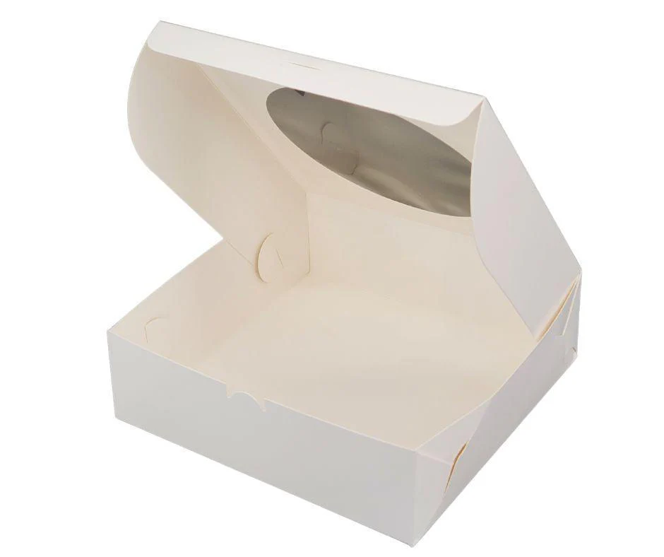 VSO - White Cake Box- 8*8*2.5" - Window - RH-477 - Image 3