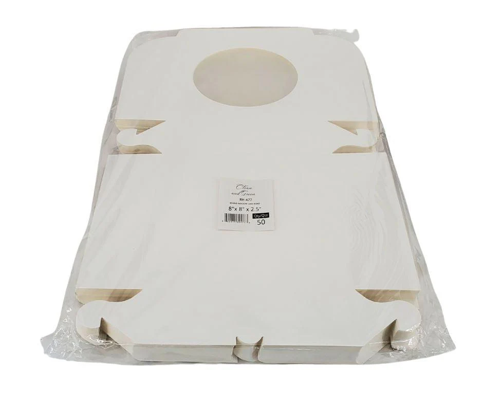 VSO - White Cake Box- 8*8*2.5" - Window - RH-477 - Image 9